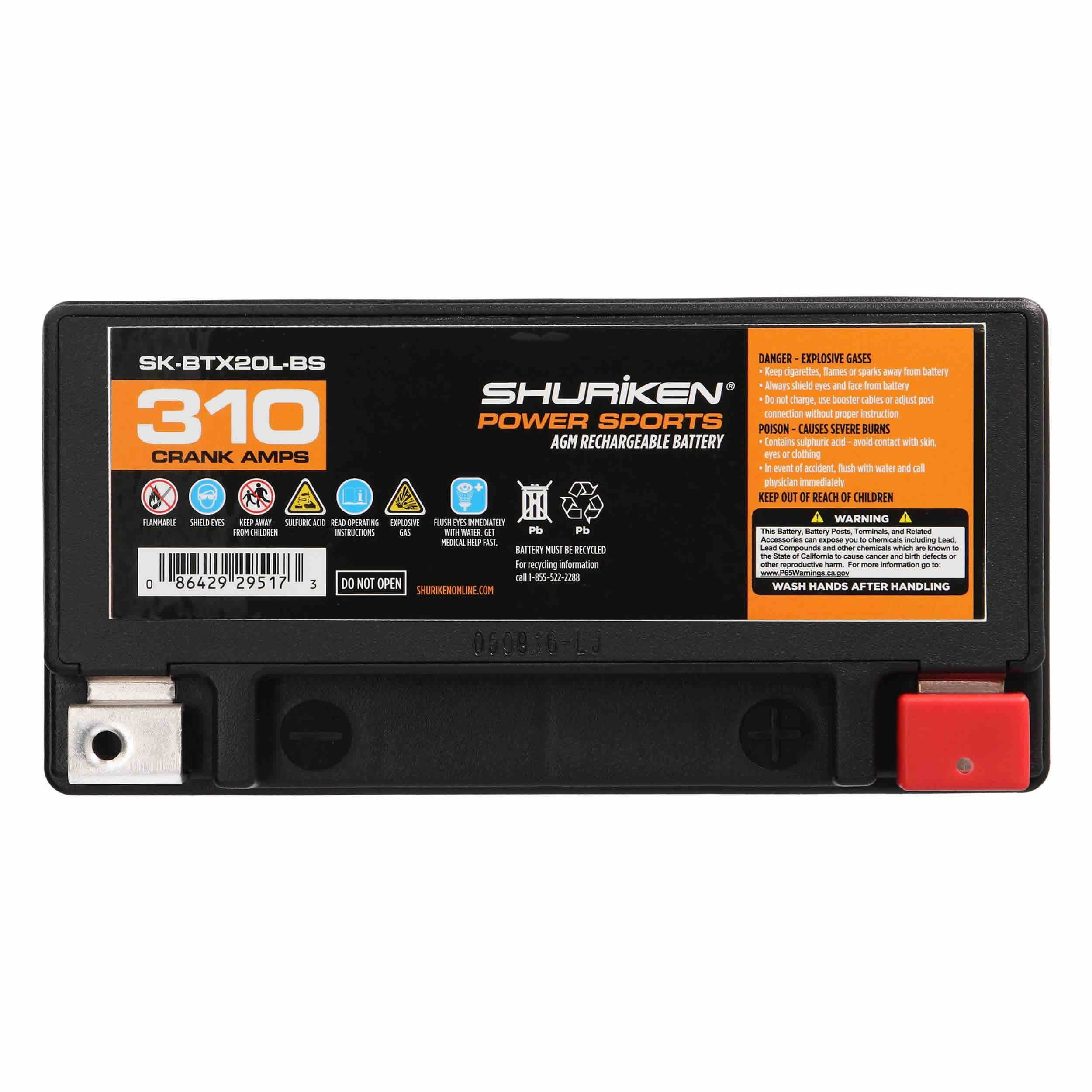 310 Crank AMPS 18AMP Hours AGM Battery