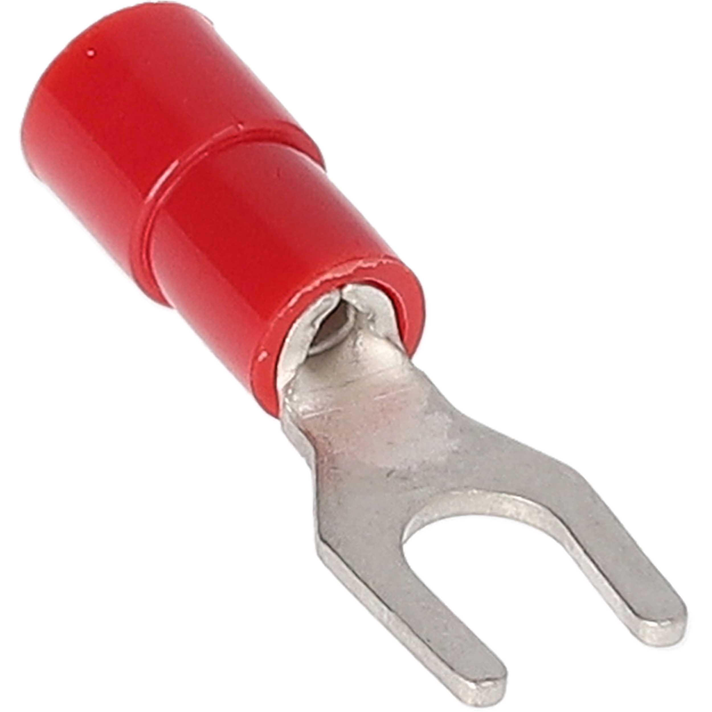 Red Nylon Spade Terminal 22-18 Gauge #8 - Package of 100