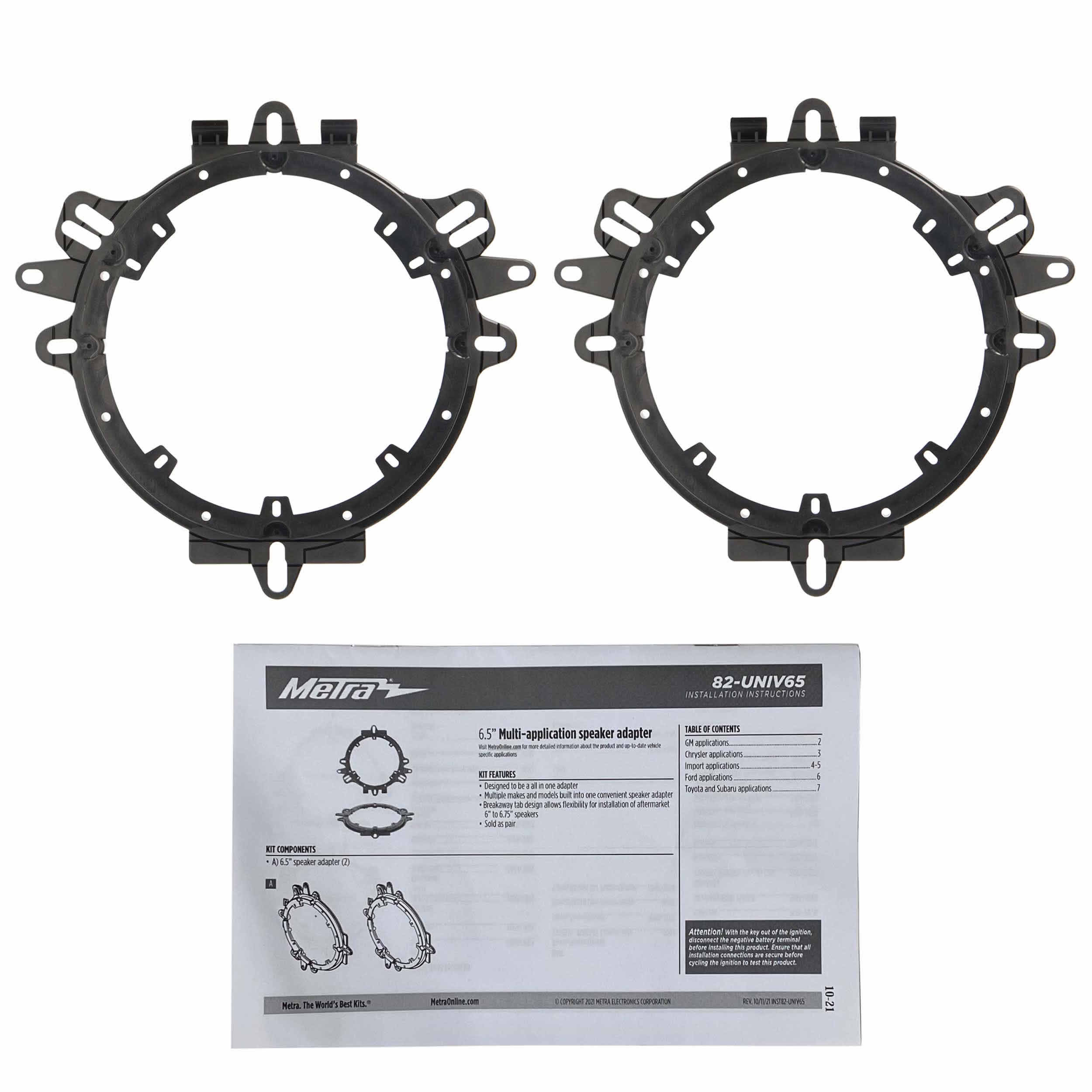 Universal 6.5 inch speaker adapter