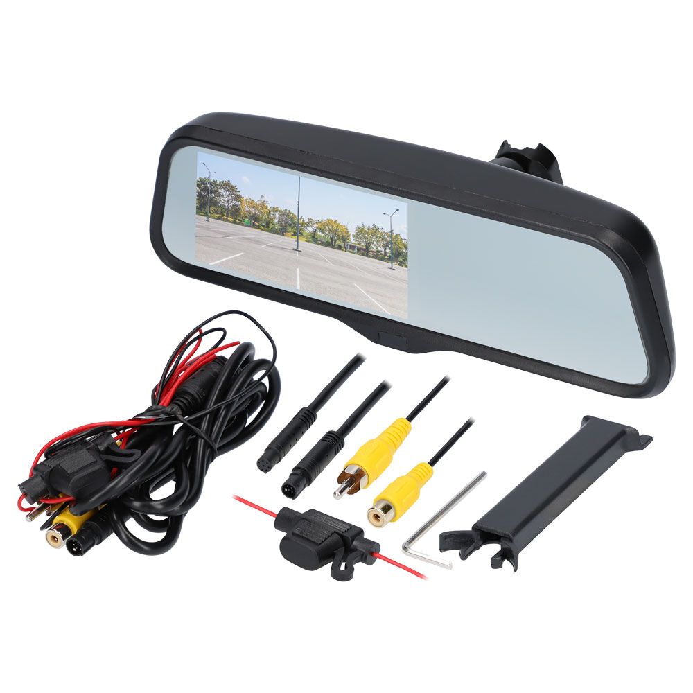 Water-Resistant Rearview Mirror with 4.5 inch Monitor