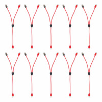 V6 1 Male to 2 Female 2-Channel RCA Y Cable | 10 in. | 10 Pack